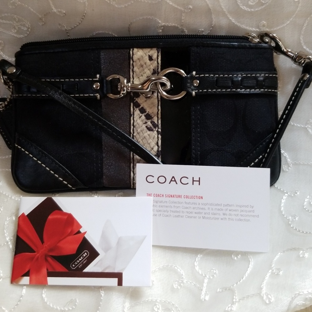Coach Signature Wristlet - Picture 3 of 7